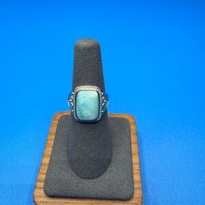 Sterling Silver 925 Larimar Ring